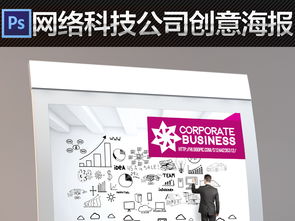 網(wǎng)絡(luò)科技財(cái)務(wù)管理 創(chuàng)意海報(bào)設(shè)計(jì)，賦能企業(yè)數(shù)字未來